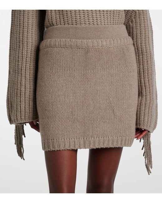 Lisa Yang Natural Lovi Cashmere Miniskirt