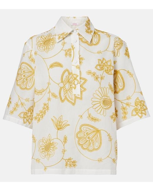 Eres Metallic Izana Embroidered Cotton-Blend Shirt