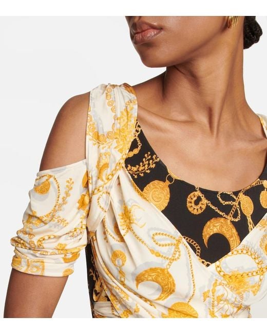 Top Con Stampa E Cut-Out di MARINE SERRE in Orange