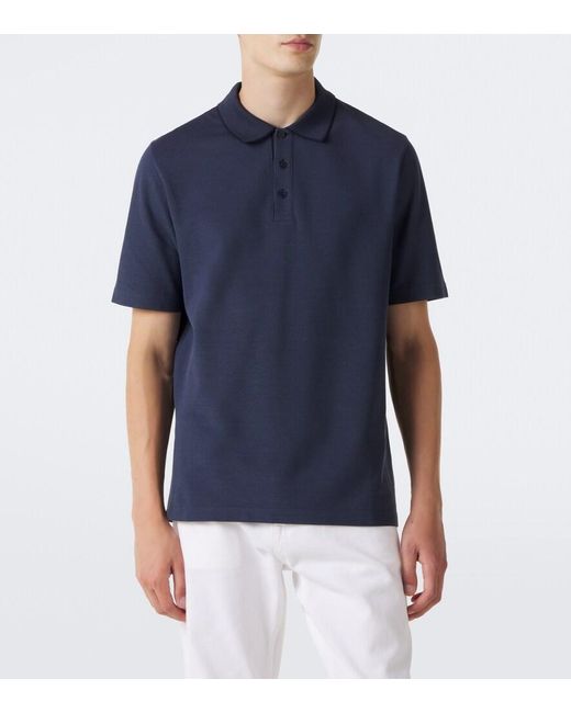 Canali Blue Cotton Polo Shirt for men