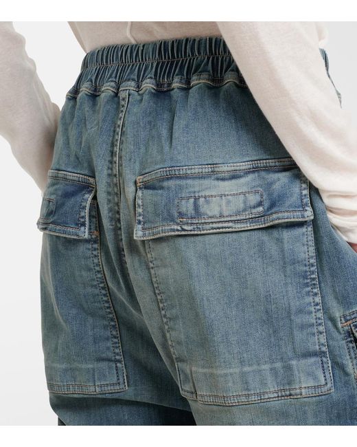 Rick Owens Blue Drkshdw Jumbo Belas Cargo Jeans