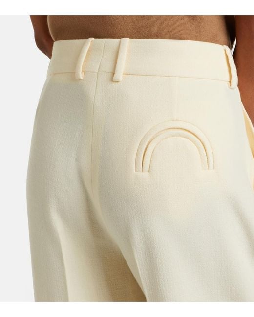 Blazé Milano Natural Fox Wool Straight Pants