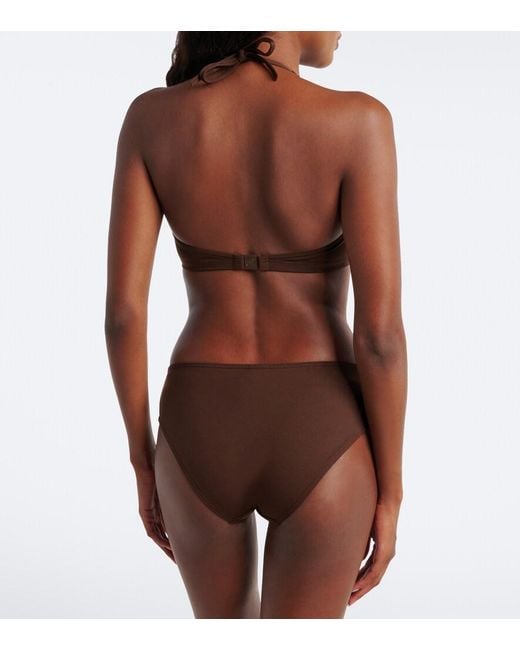 Eres Brown Gang Triangle Bikini Top