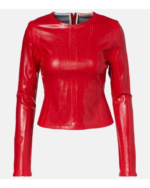 Acne Red Crop Top