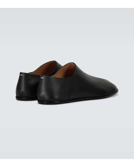 Maison Margiela Black Tabi Leather Loafers for men