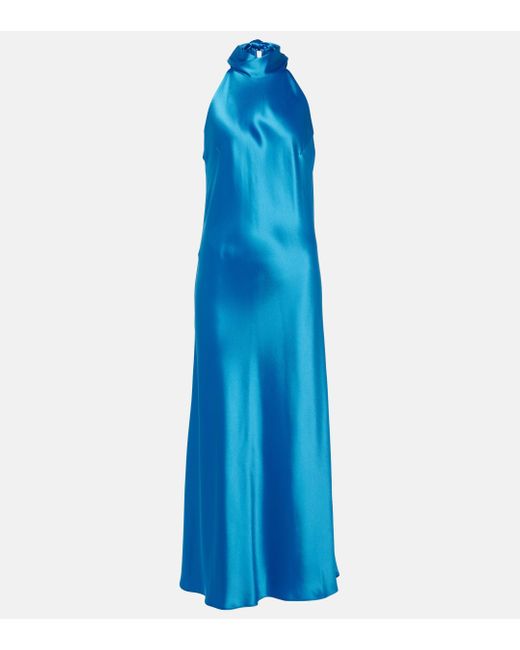 Robe midi Siena Galvan en coloris Blue