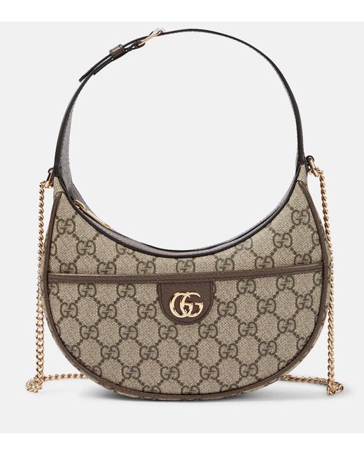 Gucci Gray Ophidia Mini GG Canvas Shoulder Bag