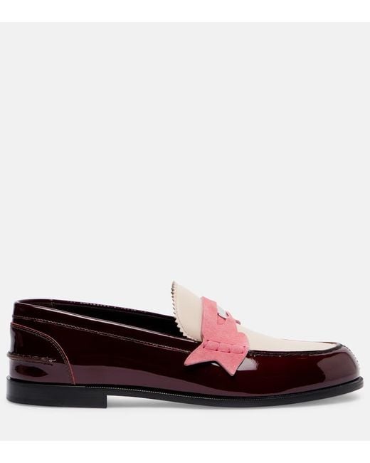 Christian Louboutin Red Penny Donna Loafers