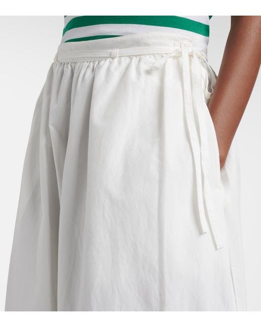 Polo Ralph Lauren White Cotton And Silk Balloon Pants