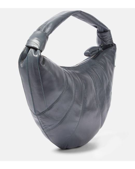 Lemaire Blue Fortune Croissant Leather Shoulder Bag