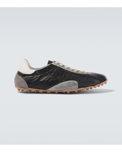 Maison Margiela Black Sprinter Leather Sneakers for men