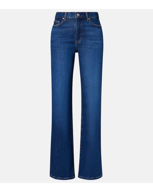 AG Jeans Blue New Baggy Mid-Rise Wide-Leg Jeans