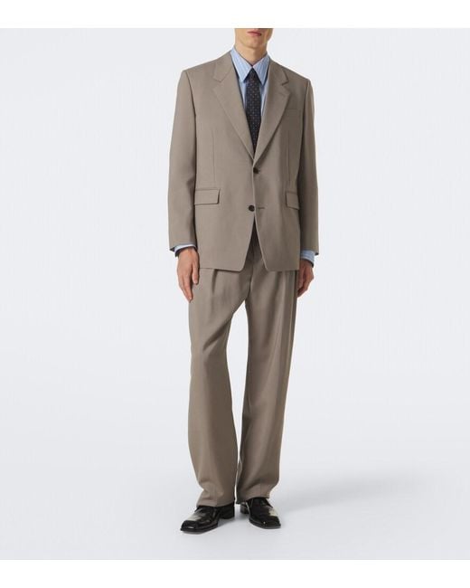Saint Laurent Brown Wool And Mohair Blazer for men
