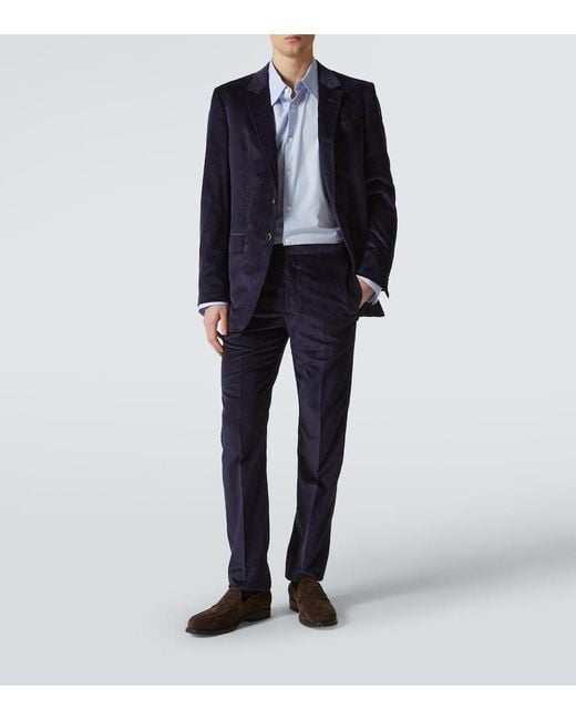 Gabriela Hearst Blue Cotton Corduroy Blazer for men