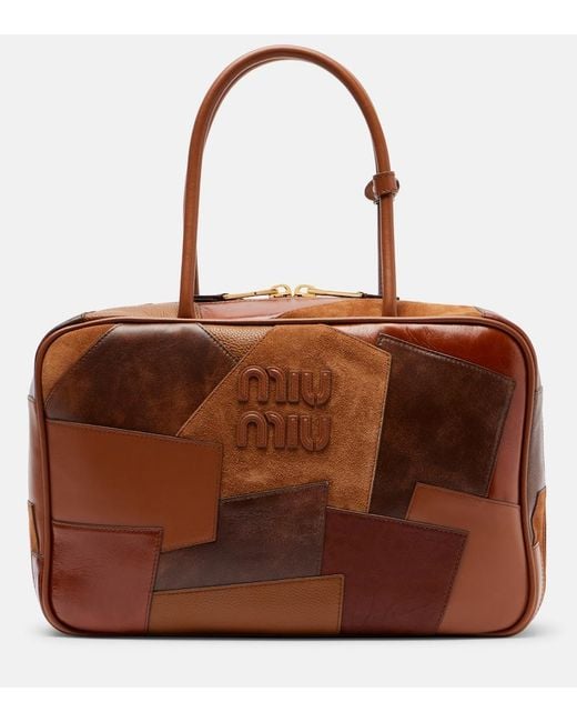 Borsa Patchwork di Miu Miu in Brown
