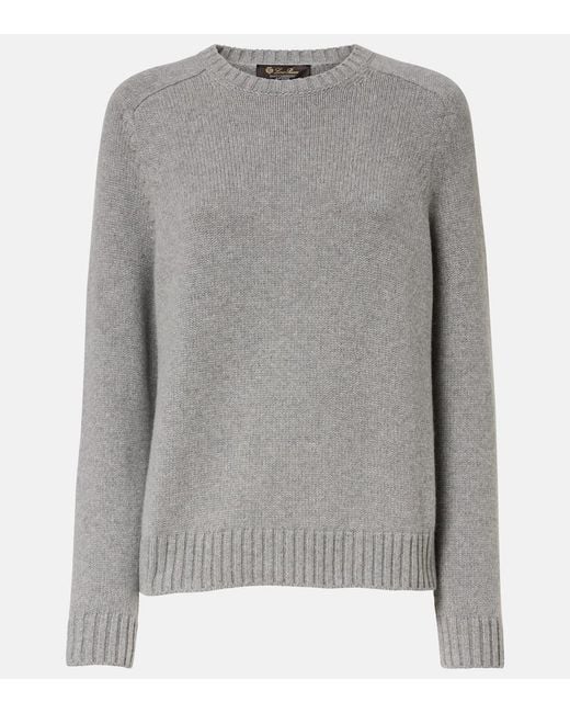 Loro Piana Gray Parksville Cashmere Sweater