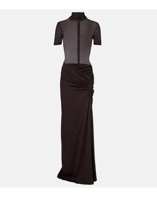 Christopher Esber Black Jersey Maxi Dress