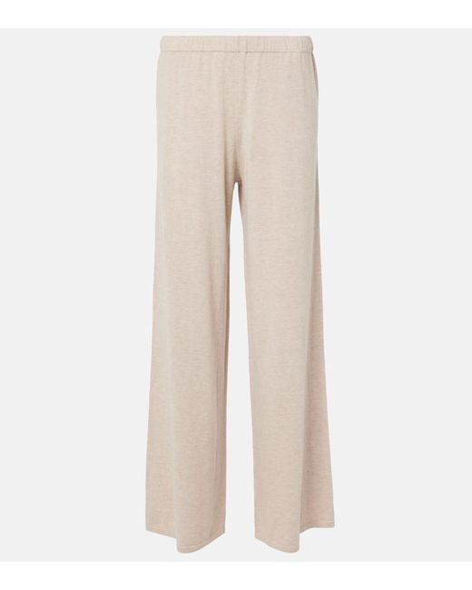 Lisa Yang Natural Weite Hose Aina Aus Baumwolle Und Kaschmir