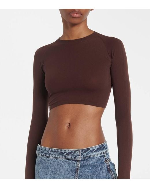 Alaïa Brown Crop Top