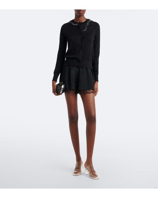 Shorts Con Encaje Simone Rocha de color Black