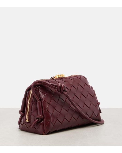 Bottega Veneta Purple Messenger Bag Concert Mini