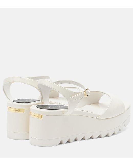 Stella McCartney White Elyse Platform Sandals