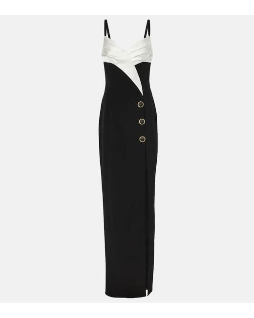 Balmain Black Crepe Gown