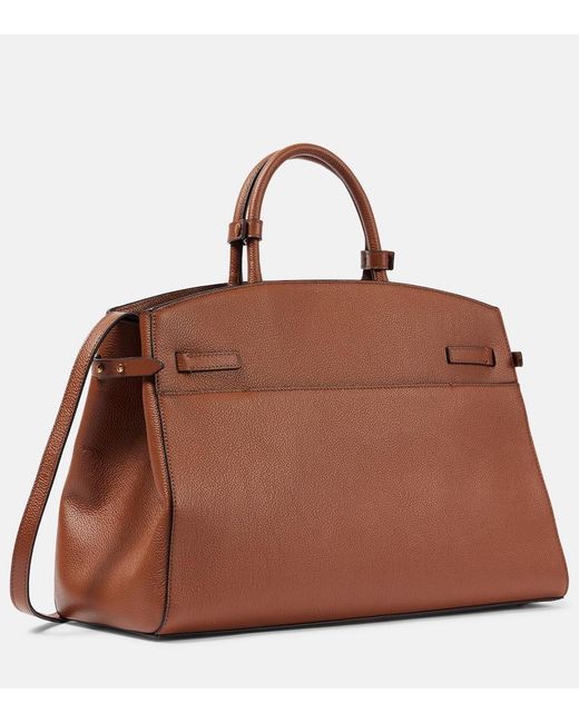 DeMellier London Brown Hudson Small Leather Tote Bag