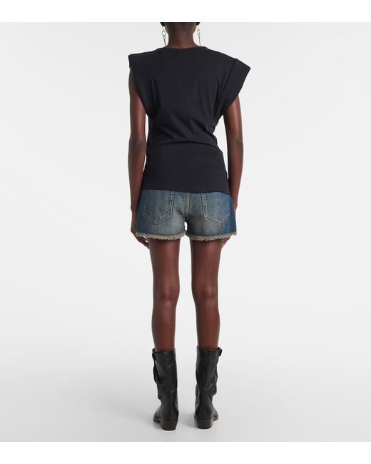 Tank Top Maisan De Jersey De Algodon Isabel Marant de color Black