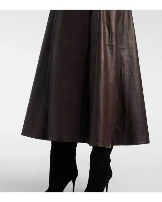 Alaïa Brown Leather Coat