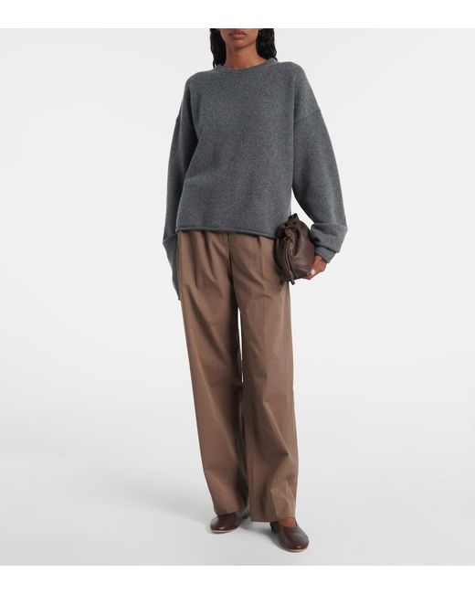 Extreme Cashmere Gray Pullover Comfy Aus Einem Kaschmirgemisch