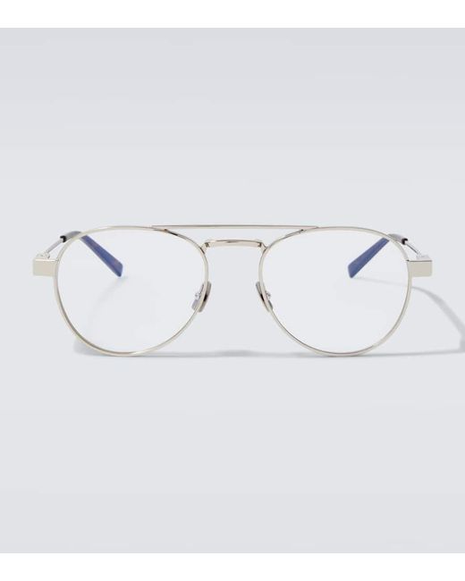 Saint Laurent Metallic Sl 808 Opt Aviator Glasses for men