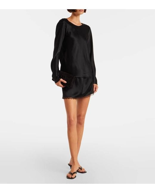 Leset Black Top Barb Aus Satin