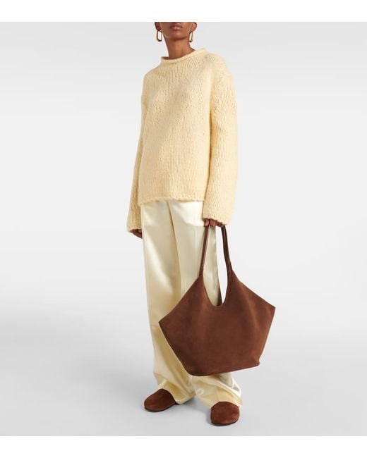 Aesther Ekme Phantom Large Suede Tote Bag in Brown | Lyst