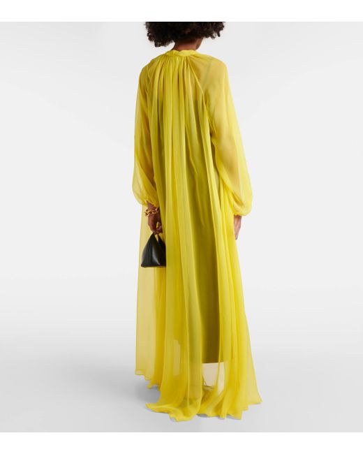 Manteau ample Medicea en soie Max Mara en coloris Yellow