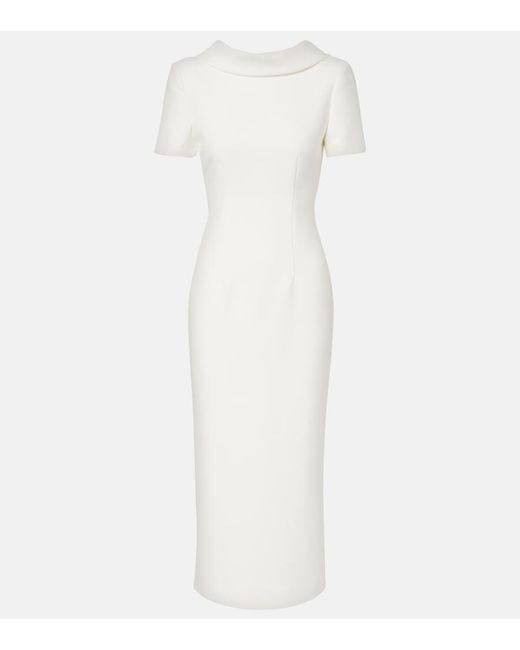 Roland Mouret White Crepe Cocktail Dress