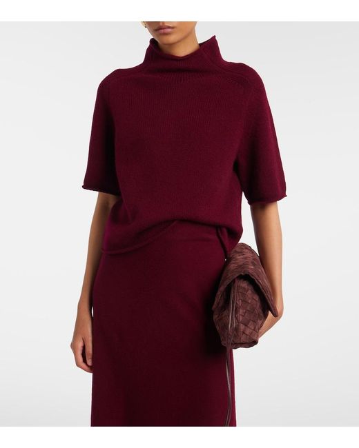 Lisa Yang Red Fride Cashmere Turtleneck Sweater