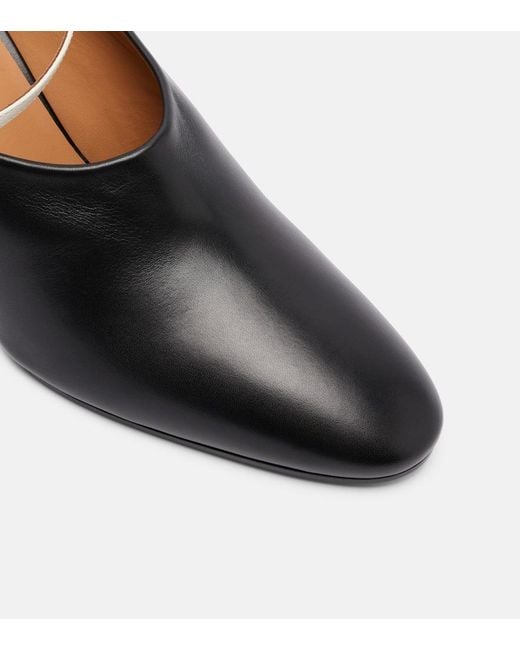 Jil Sander Black Leather Mules