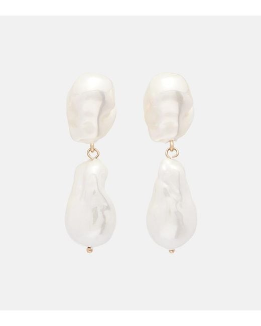 Orecchini Con Perle di Erdem in White