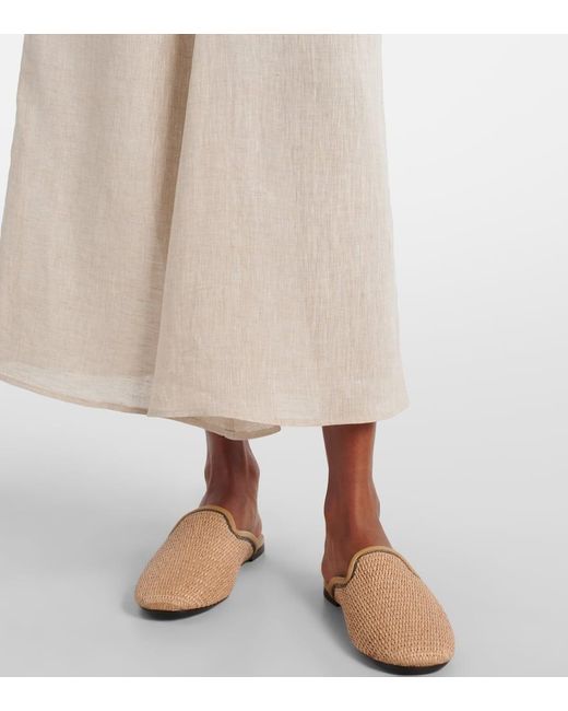 Brunello Cucinelli Natural Maxirock Monili Aus Leinen