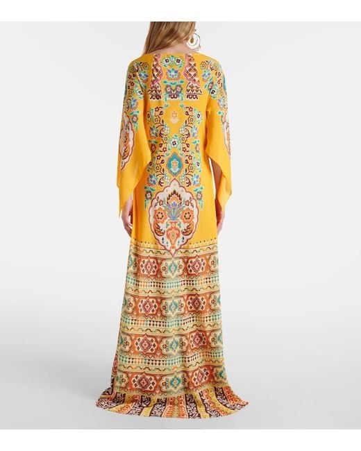 Etro Metallic Printed Maxi Dress