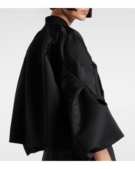 Sacai Black Blouson Aus Twill