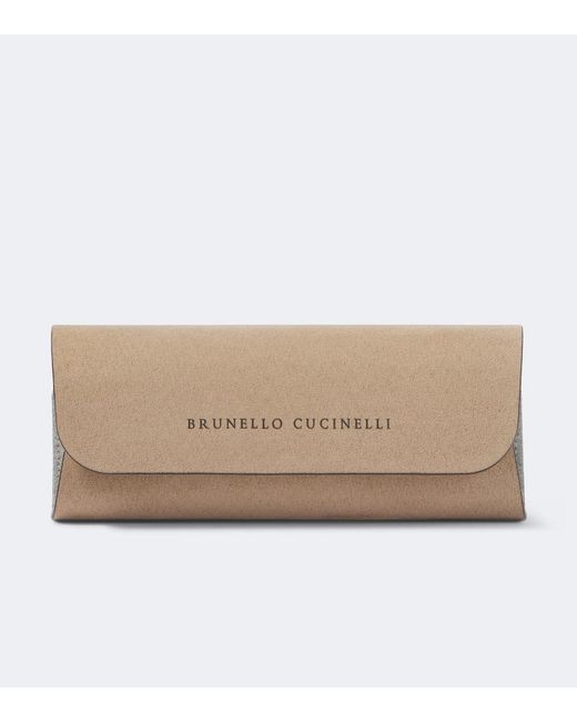 Brunello Cucinelli Natural Round Sunglasses for men