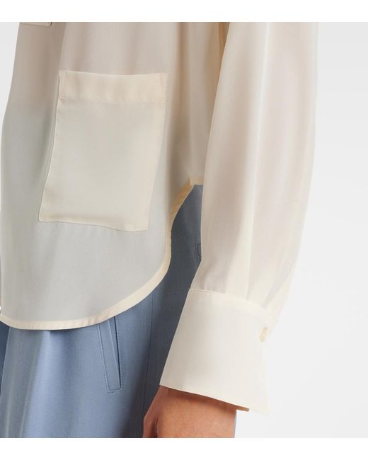 Victoria Beckham White Silk Blouse