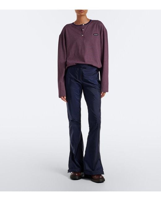 Miu Miu Blue Technical Flared Pants