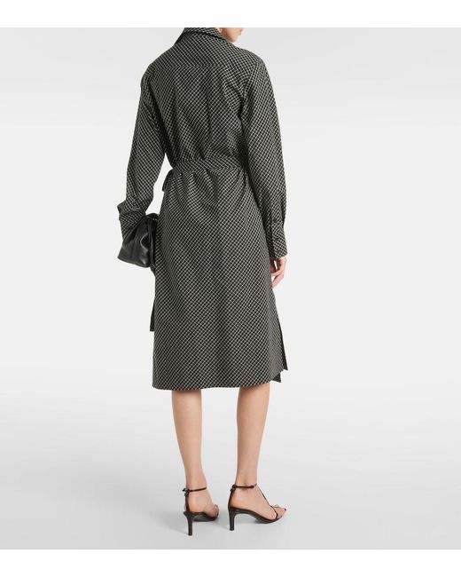 Proenza Schouler Gray Label Lane Checked Cotton Wrap Dress