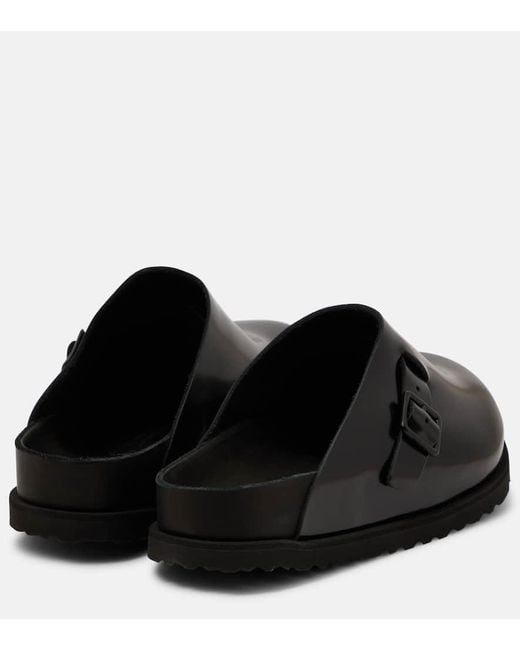 Birkenstock Black Slippers Niamey Aus Leder