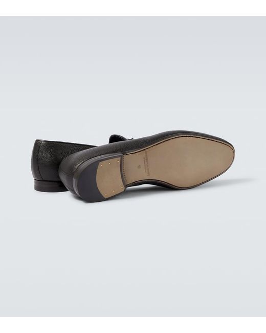 Manolo Blahnik Loafers Lennox Aus Leder in Black für Herren