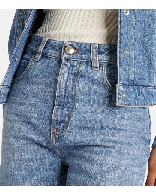 Jeans regular a vita alta di Chloé in Blue