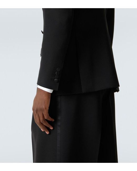Dolce & Gabbana Black Wool And Silk-Blend Tuxedo Jacket for men